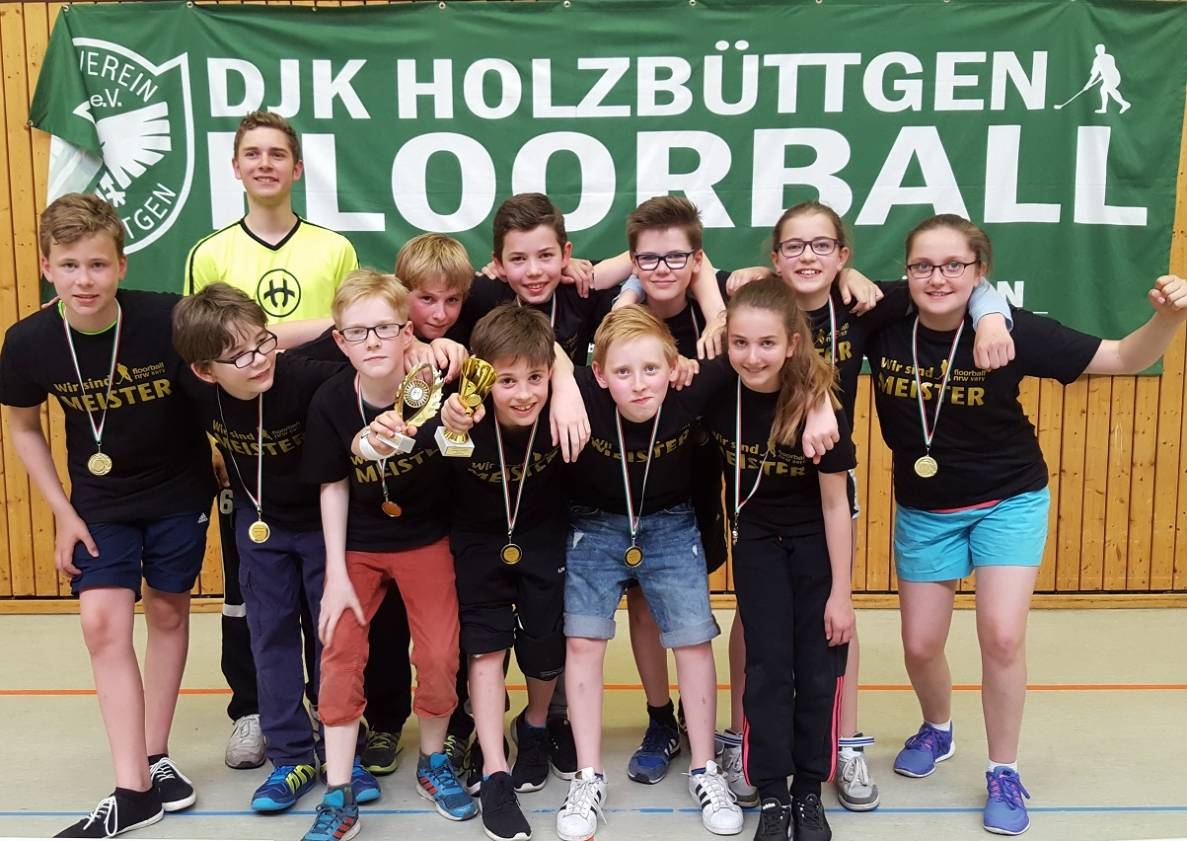 U13-Floorballer der DJK Holzbüttgen sind NRW-Meister!