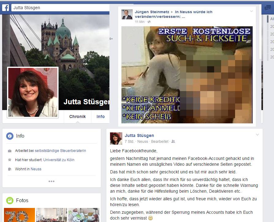 Sex-Skandal: Angriff auf Neusser Facebook-Seiten