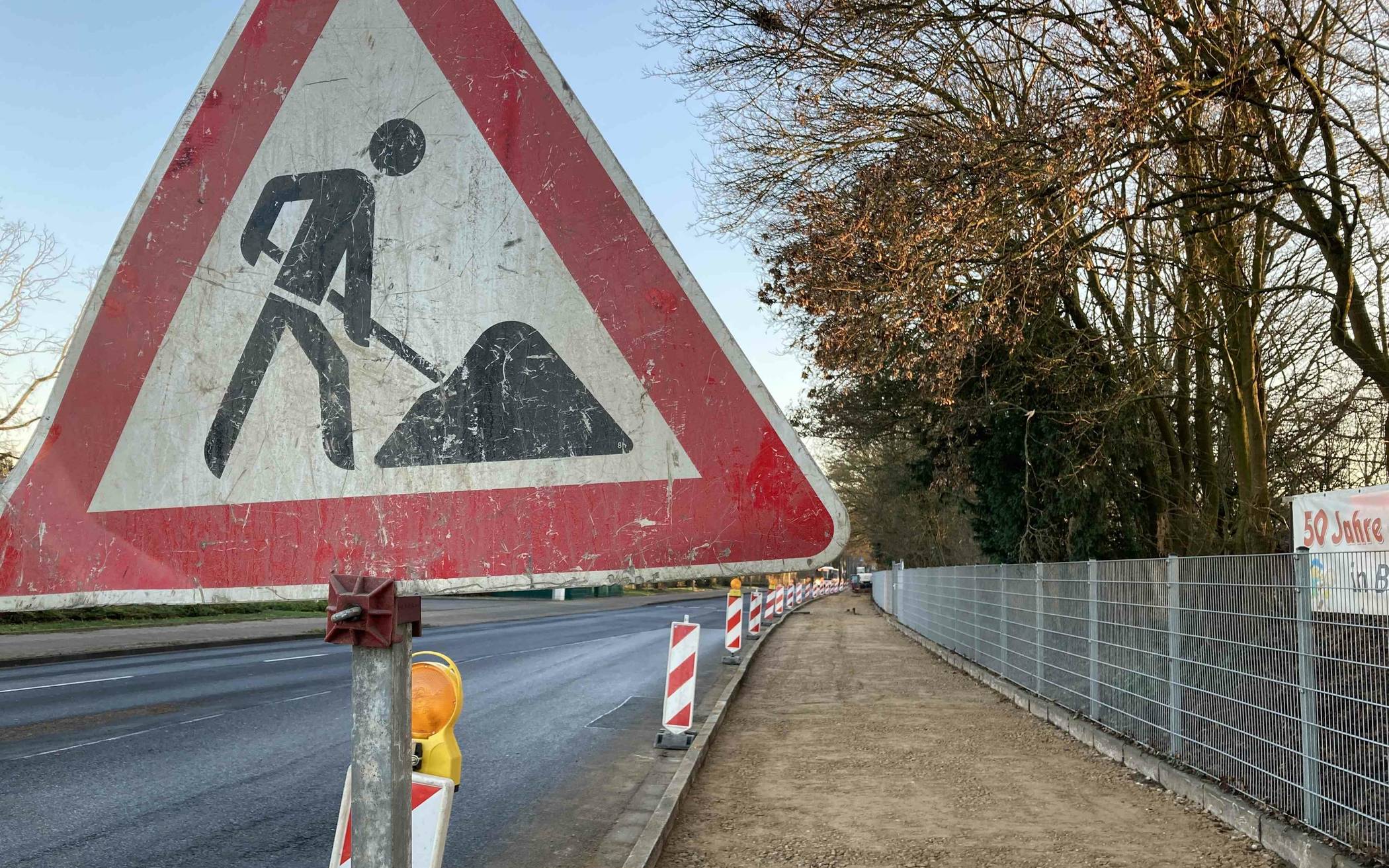 Arbeiten an der Driescher Straße. &#x21e5;Foto: