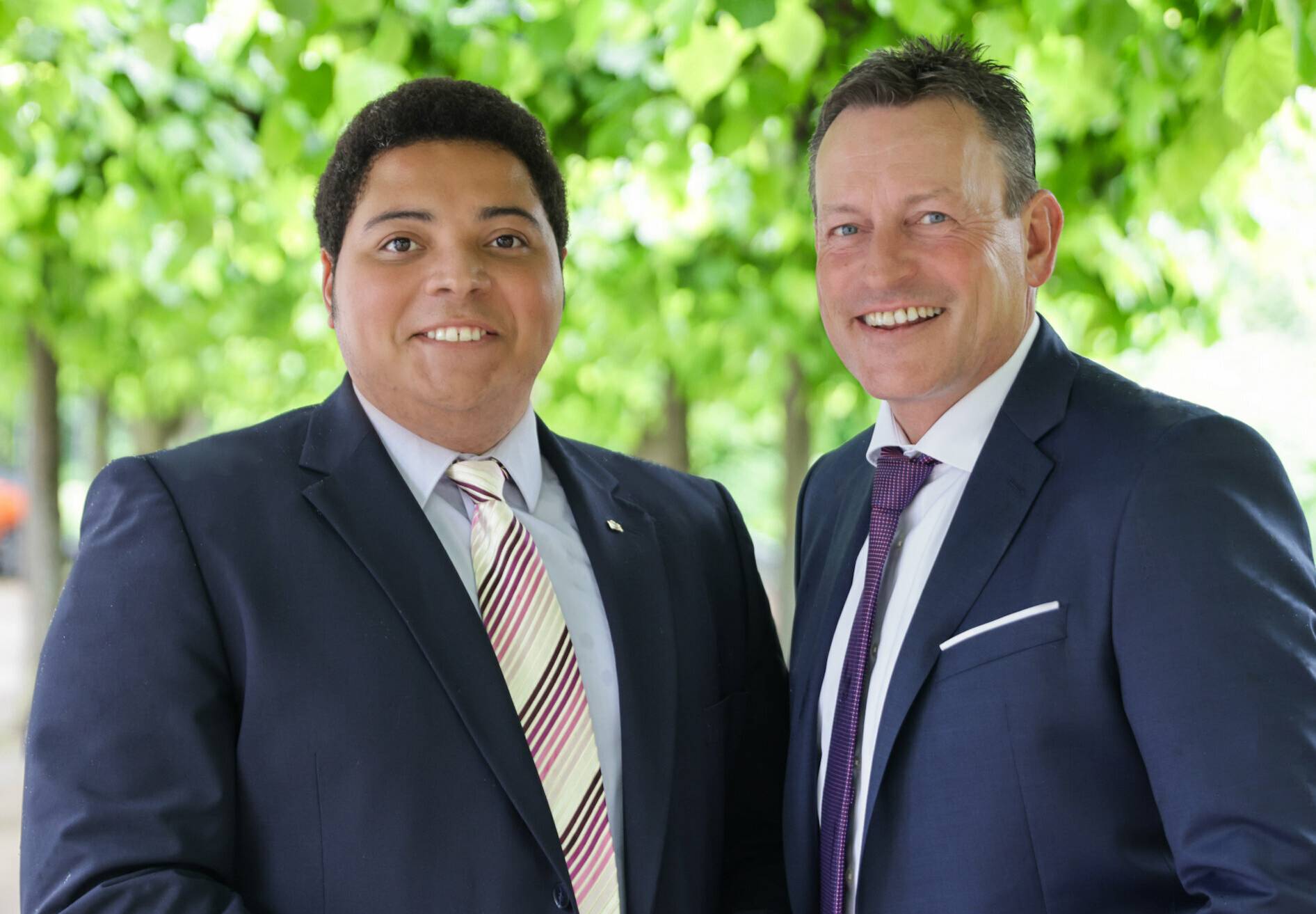  Heinrich Thiel als Aufsichtsratsvorsitzender und Dirk Reimann als Sprecher der Geschäftsführung bilden die neue Spitze des Neusser Bauvereins.  