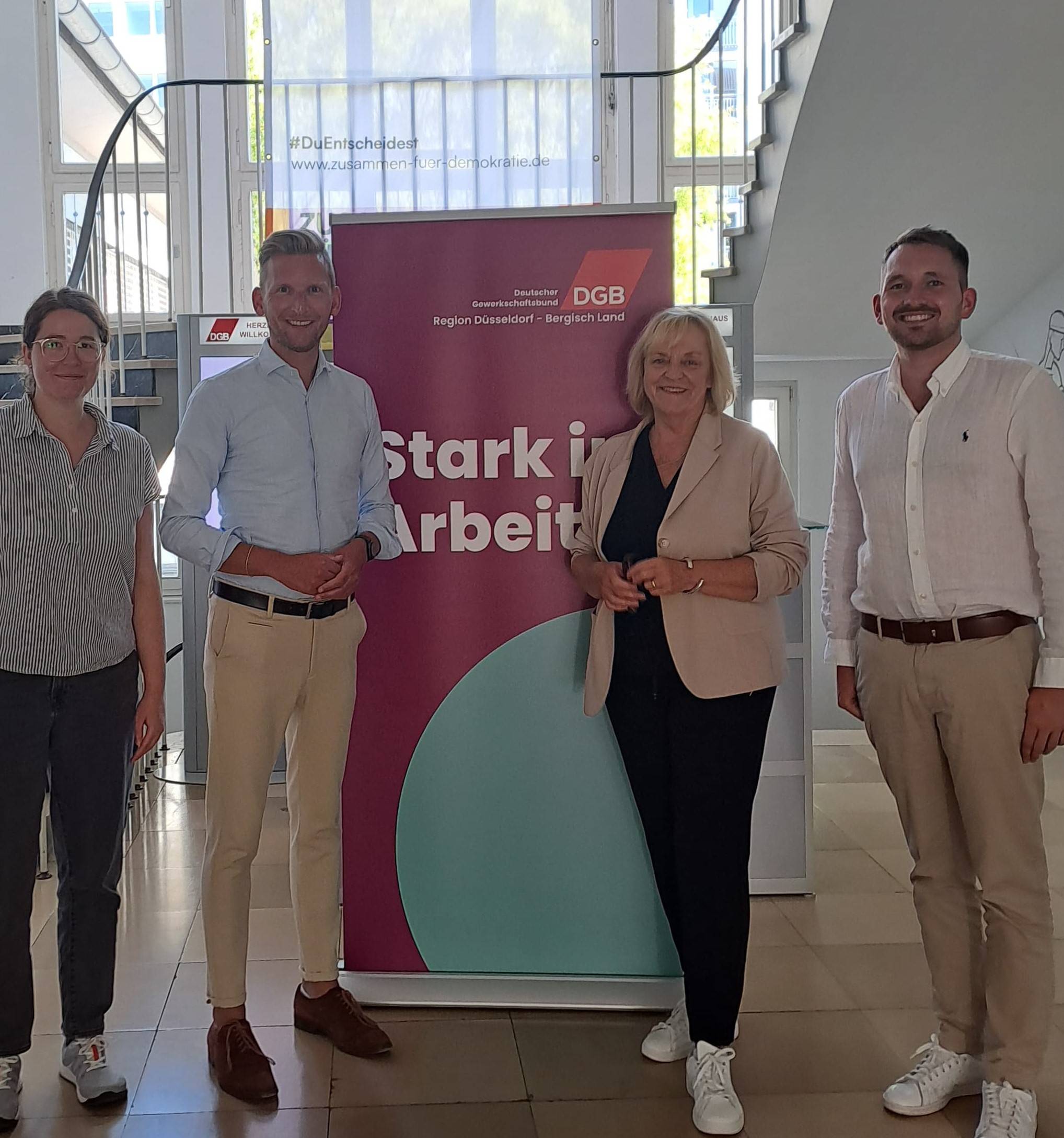  Von links: Annemarie Benke, Daniel Rinkert MdB, Sigrid Wolf und Philipp Bolz.   