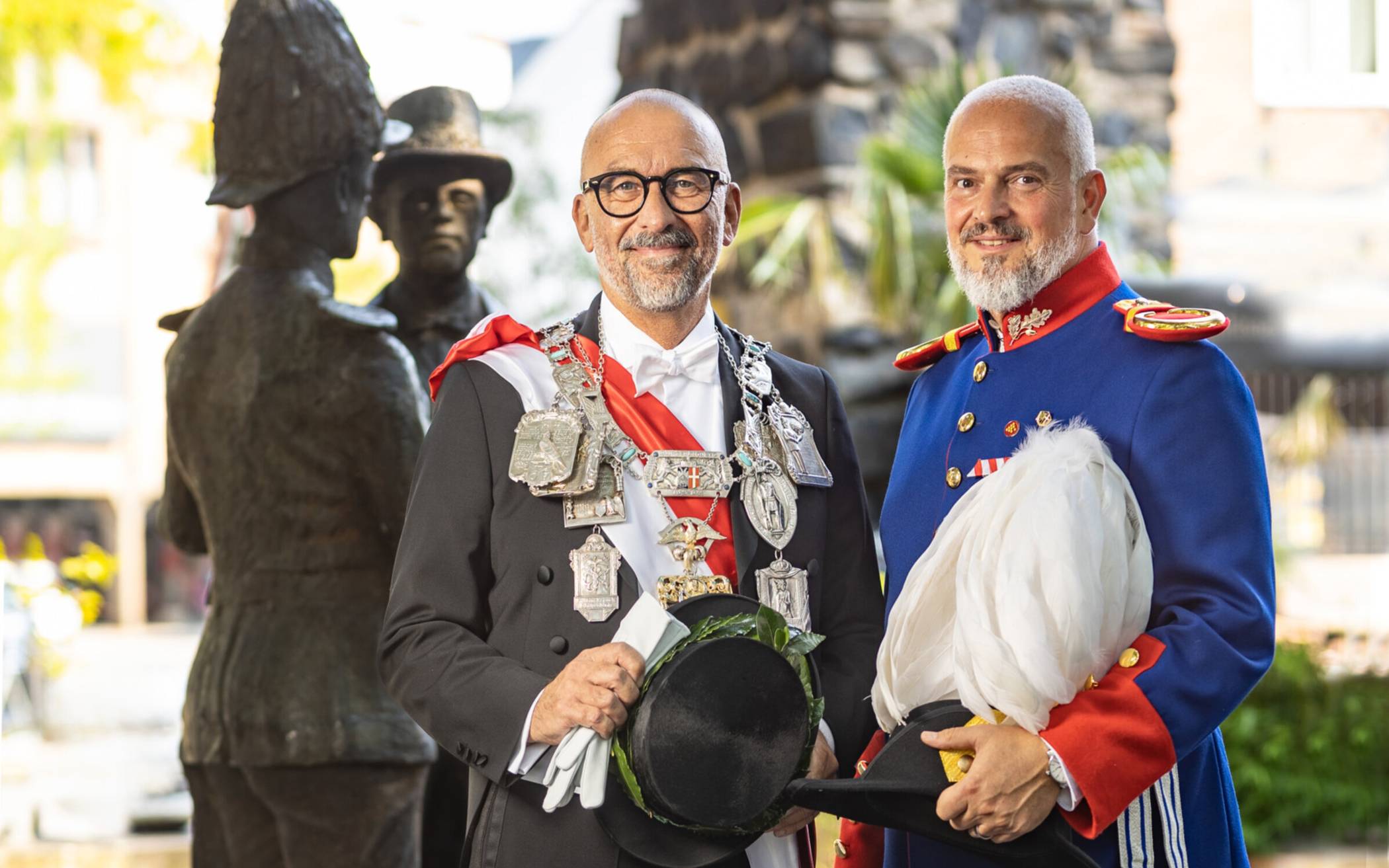 Bereit für die Festtage: Schützenkönig Bert