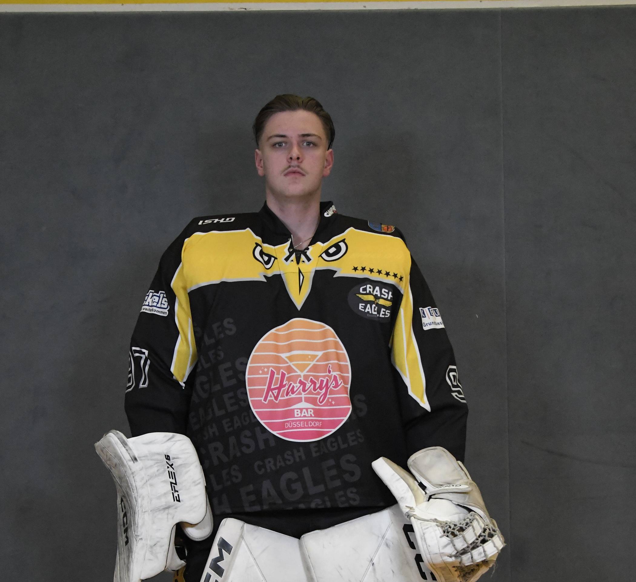  Fünf Kaarster Spieler treten bei der Europameisterschaft der Herren im Skaterhockey an: Jan Wrede, Felix Wunschech,  Max Drücker, Roman Lienaerts und Thimo Dietrich.  Foto: Crash Eagles 