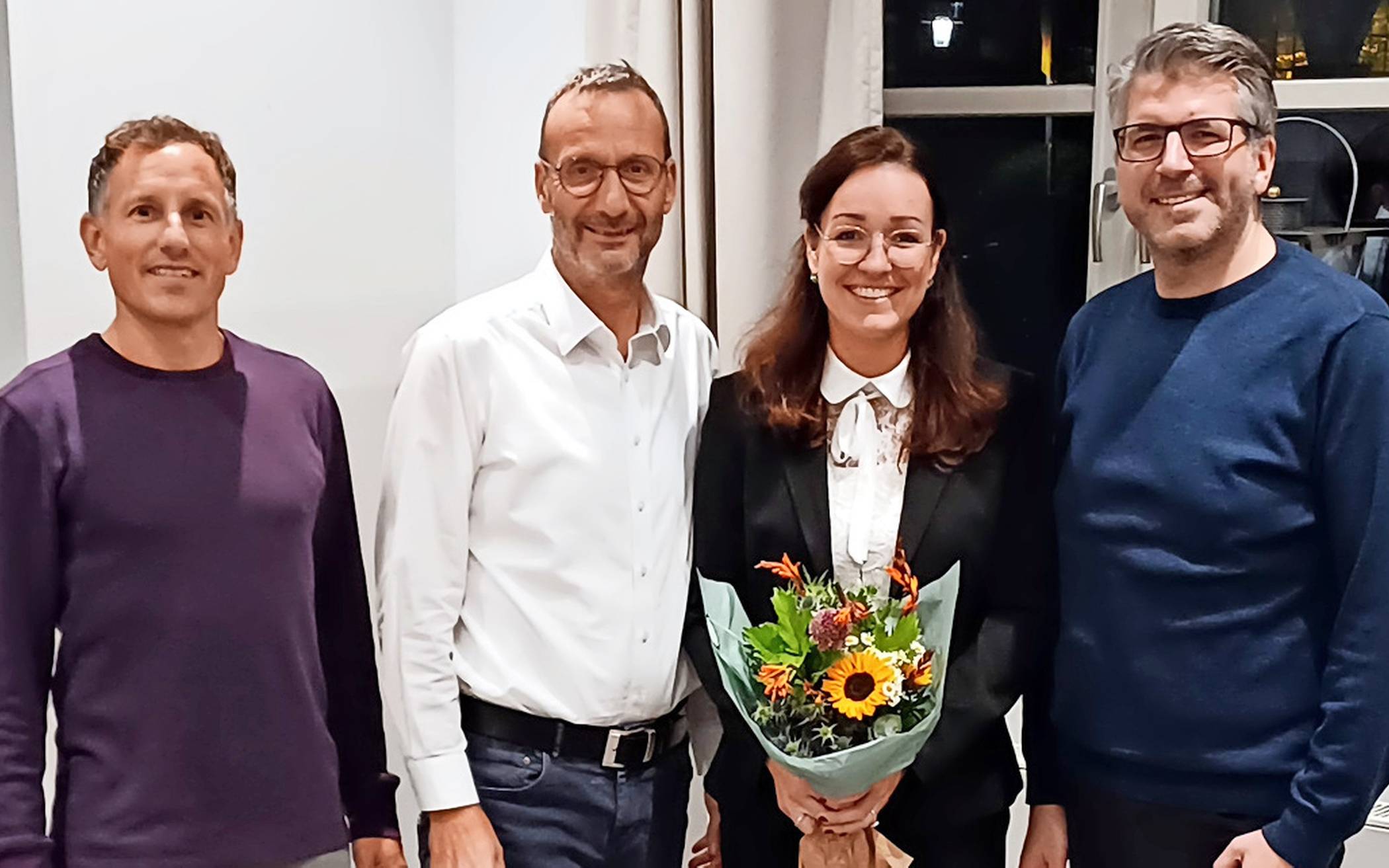 Von links: Schatzmeister Thomas Kohlhase, stellvertretender Vorsitzender Frithjof Gerstner, Vorsitzende Mariele Heuchling und Geschäftsführer Stefan Reinelt.   