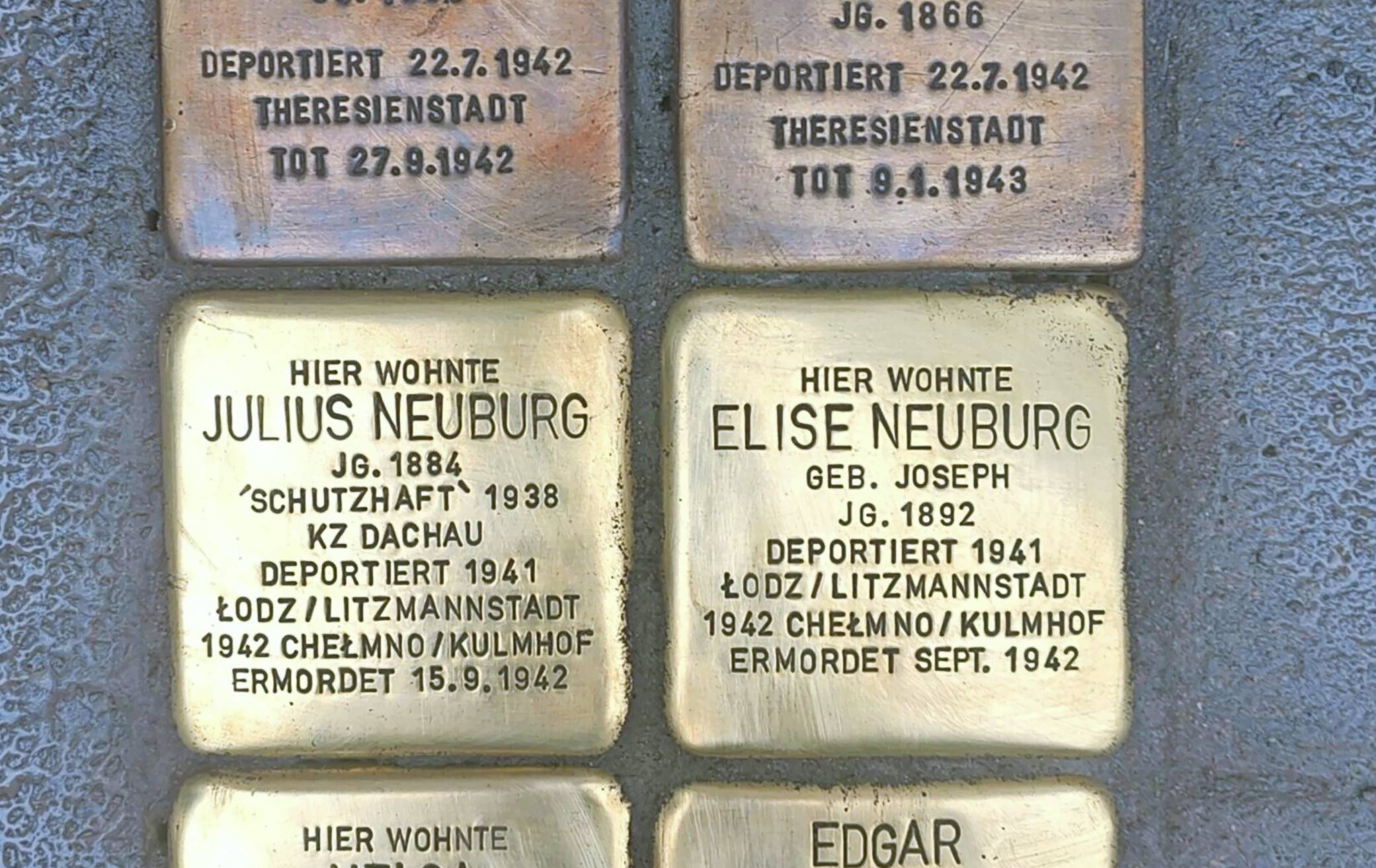 Neue Stolpersteine in Neuss. Foto: Stadtarchiv Neuss