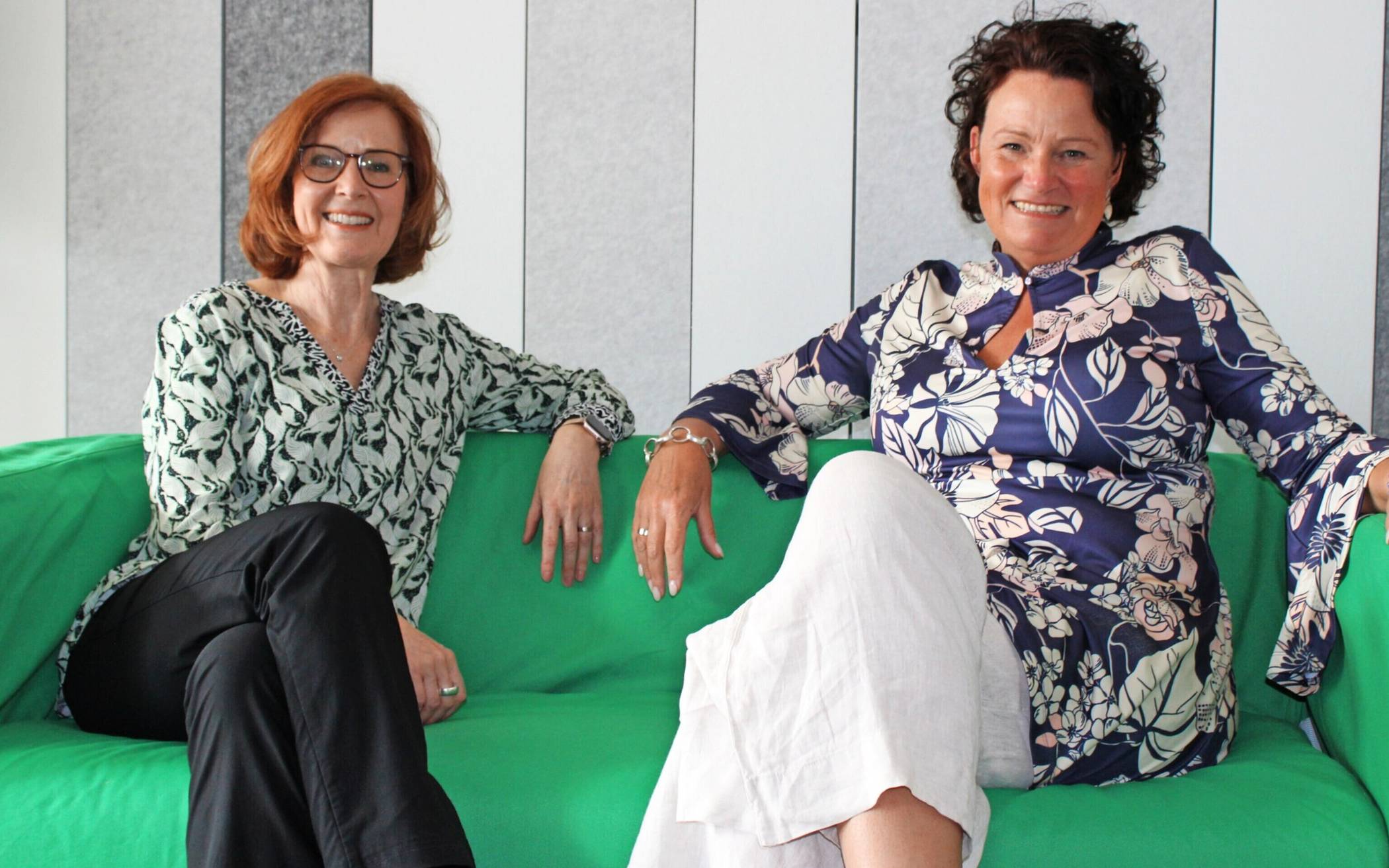 Auf dem Grünen Sofa (v.l.): Sabine