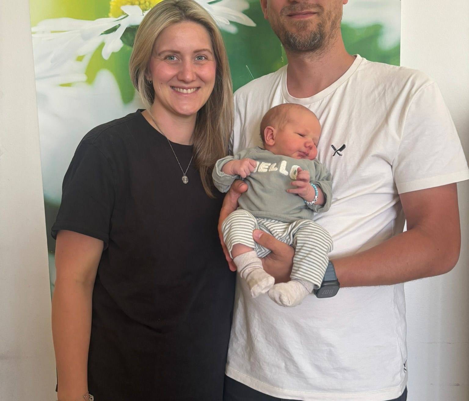 Stefanie und Carsten Kraus mit Baby