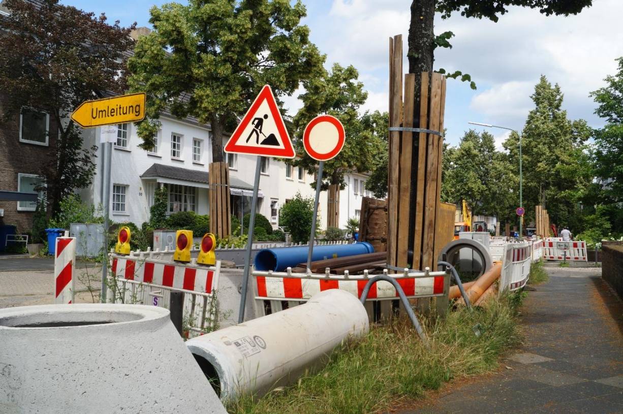 Bauarbeiten auf der Graf-Schaesberg-Straße