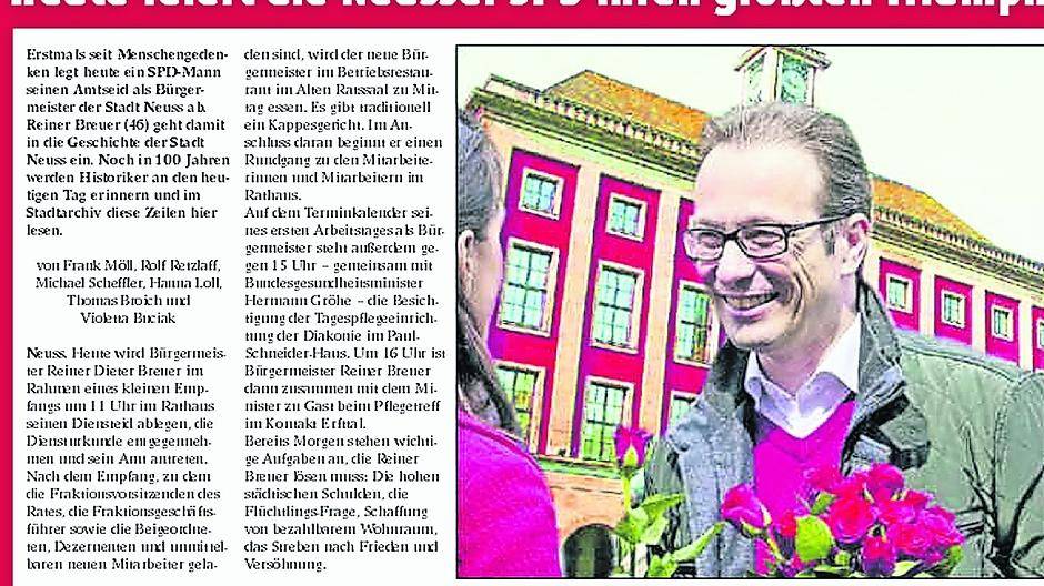 Probezeit vorbei: Bürgermeister Reiner Breuer ist morgen 100 Tage im Amt