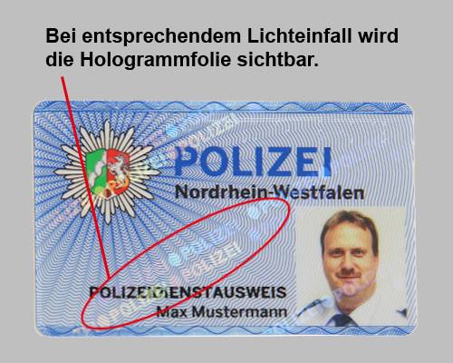  Lassen Sie sich den Dienstausweis vorzeigen! 