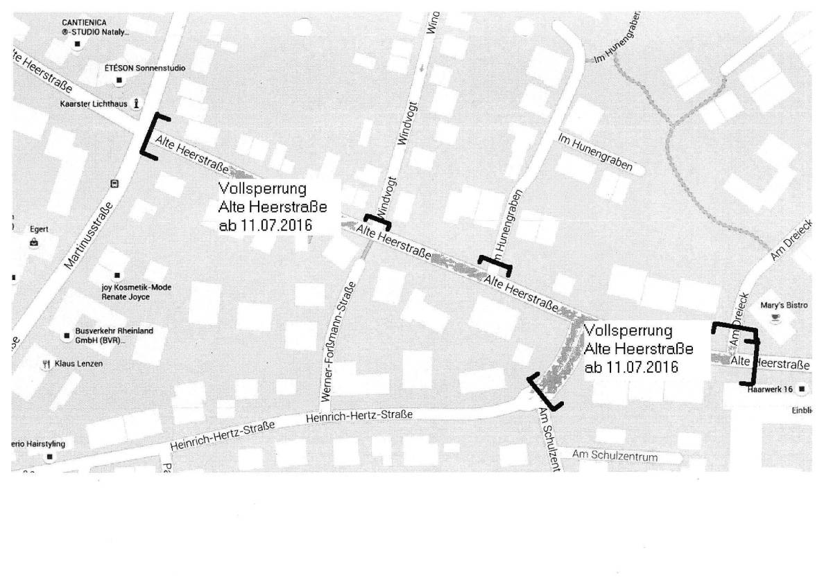 Alte Heerstraße bleibt länger gesperrt