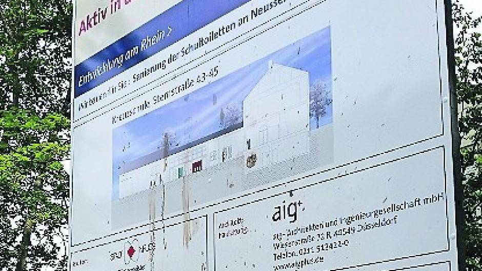  Dieses Schild weist seit September auf die Baustelle hin. 