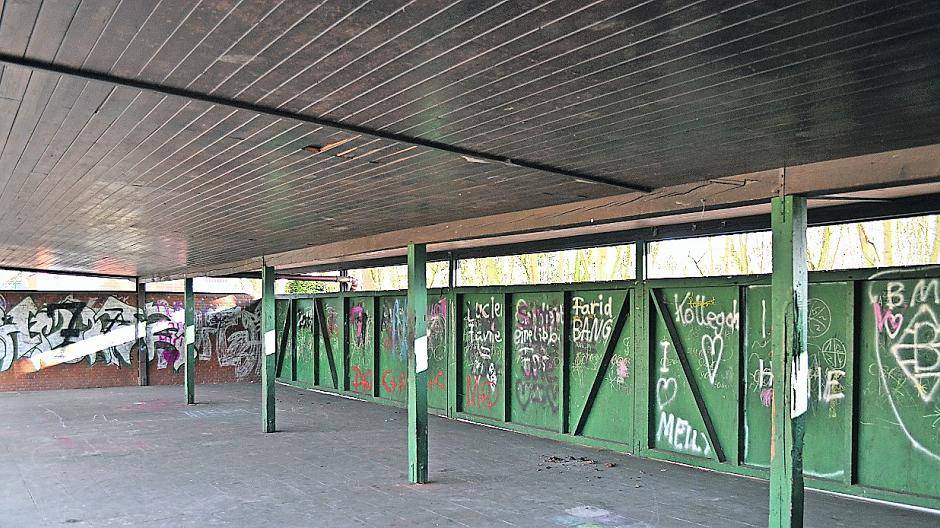 Graffiti-Aktion: Unterstand am Jröne Meerke soll hell und freundlich gestaltet werden