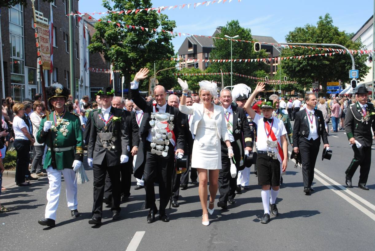  Das Schützenkönigspaar Thorsten I. und Conny Stein steht am kommenden Samstag noch einmal im Mittelpunkt. 