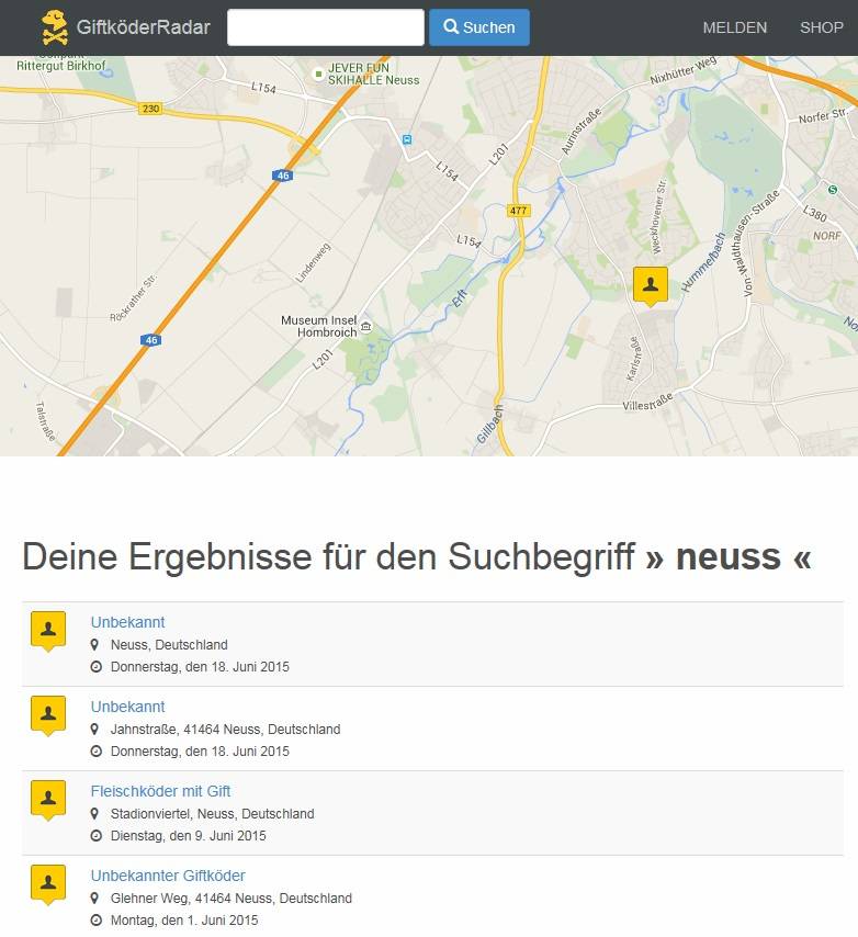 Achtung: Giftköder in Neusser Parks