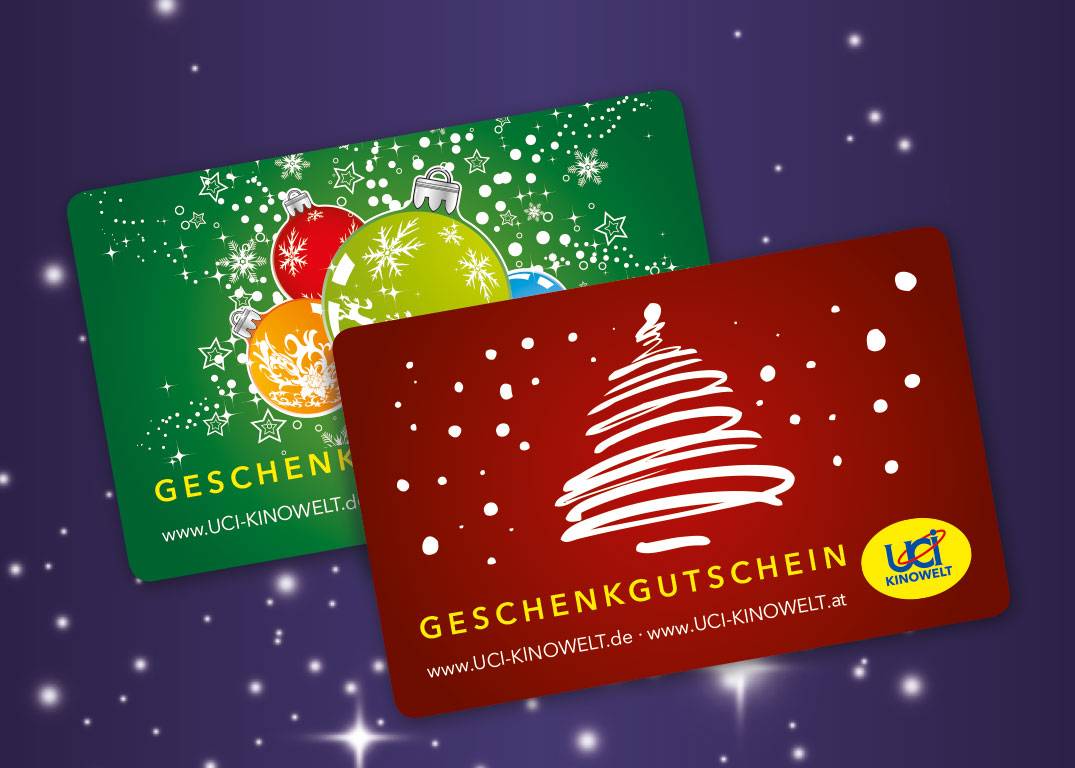Die UCI Geschenkkarten mit den Werten 18€, 25€ oder 50€, gesehen bei…UCI...