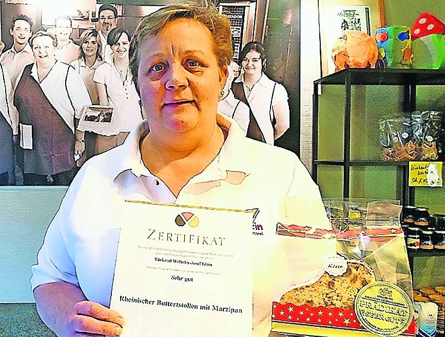 Preisgekrönter Weihnachtsstollen, gesehen bei...Bäckerei &amp; Konditorei Wiljo...