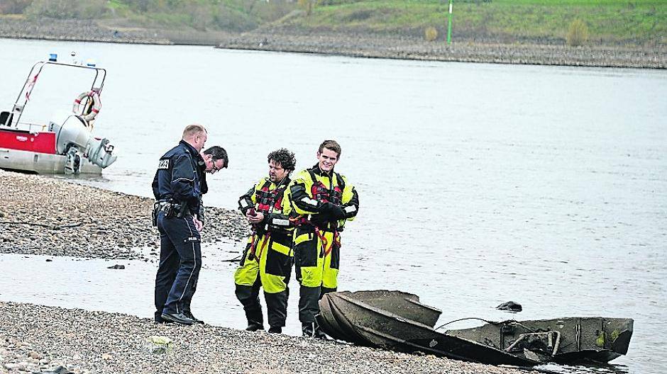 Durch Niedrigwasser unverhofft aufgetaucht