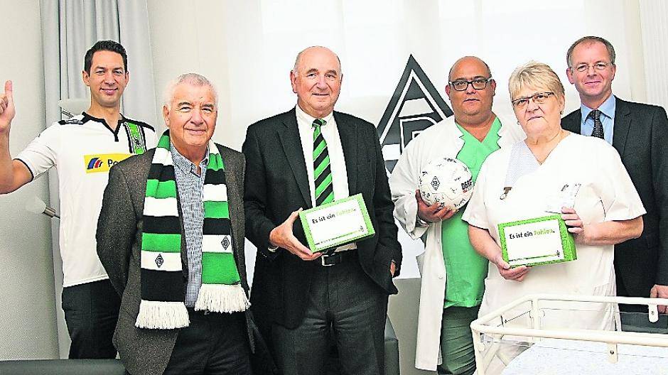 Prominenter Besuch im Familienzimmer Borussia Mönchengladbach