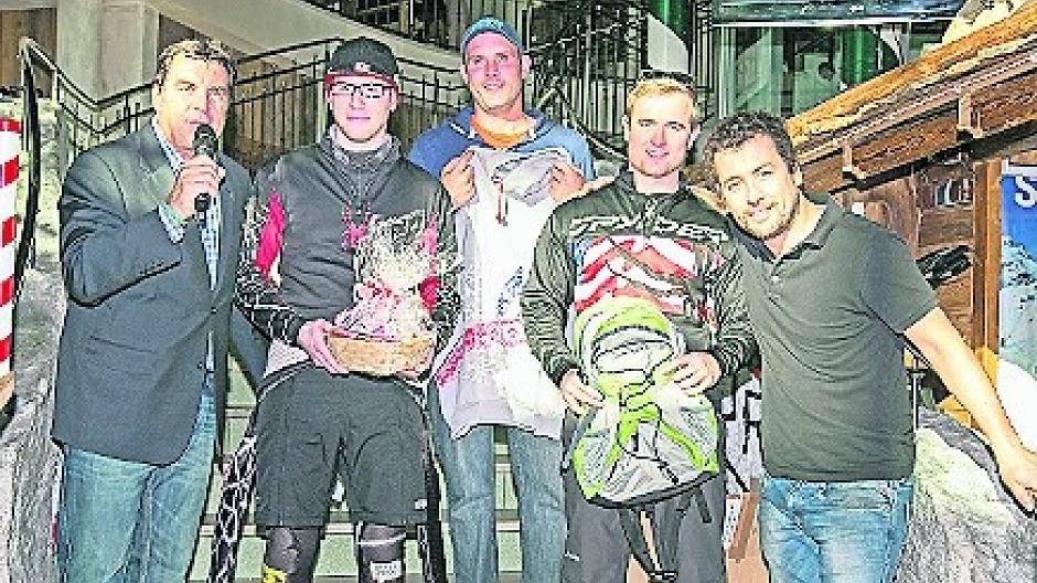  1. Benedikt Becker (Rennfahrer und Trainer der Skiabteilung SG Neukirchen-Hülchrath e.V.) (Zeit= 16,72 Sekunden, Tagesbestzeit), 2. Lukas Baron, 3. Klaus Weidele. 