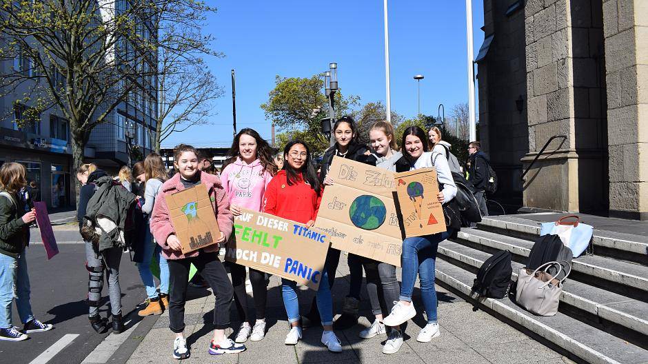 Schüler demonstrieren für den Klimawandel
