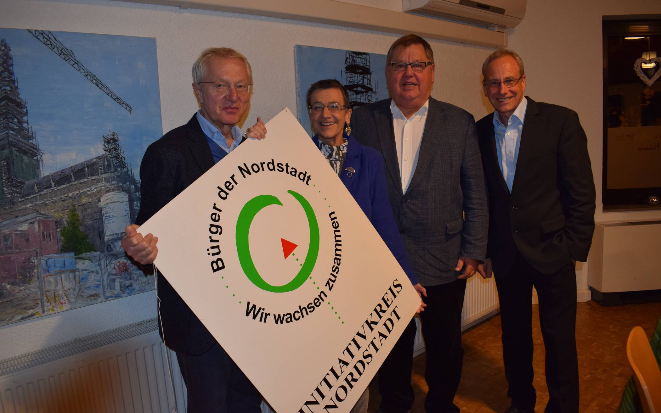  Der Initiativkreis-Vorstand – ein bewährtes Team (v.l.): Dr. Heinz-Bernd Wibbe, Ingrid Schäfer, Jochen Goerdt, Johannes Becker. 