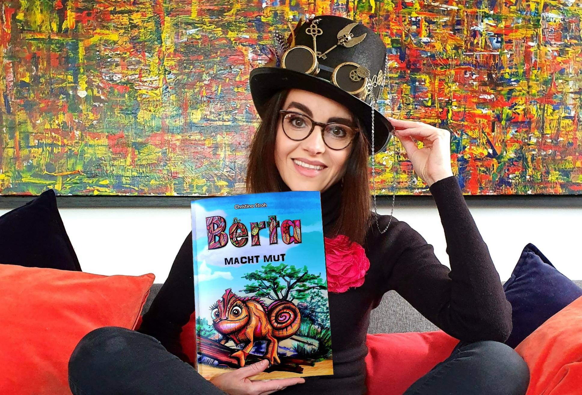  Christina Stroh möchte mit Chamäleon Berta Kindern die Coronazeit ein kleinwenig schöner machen. 