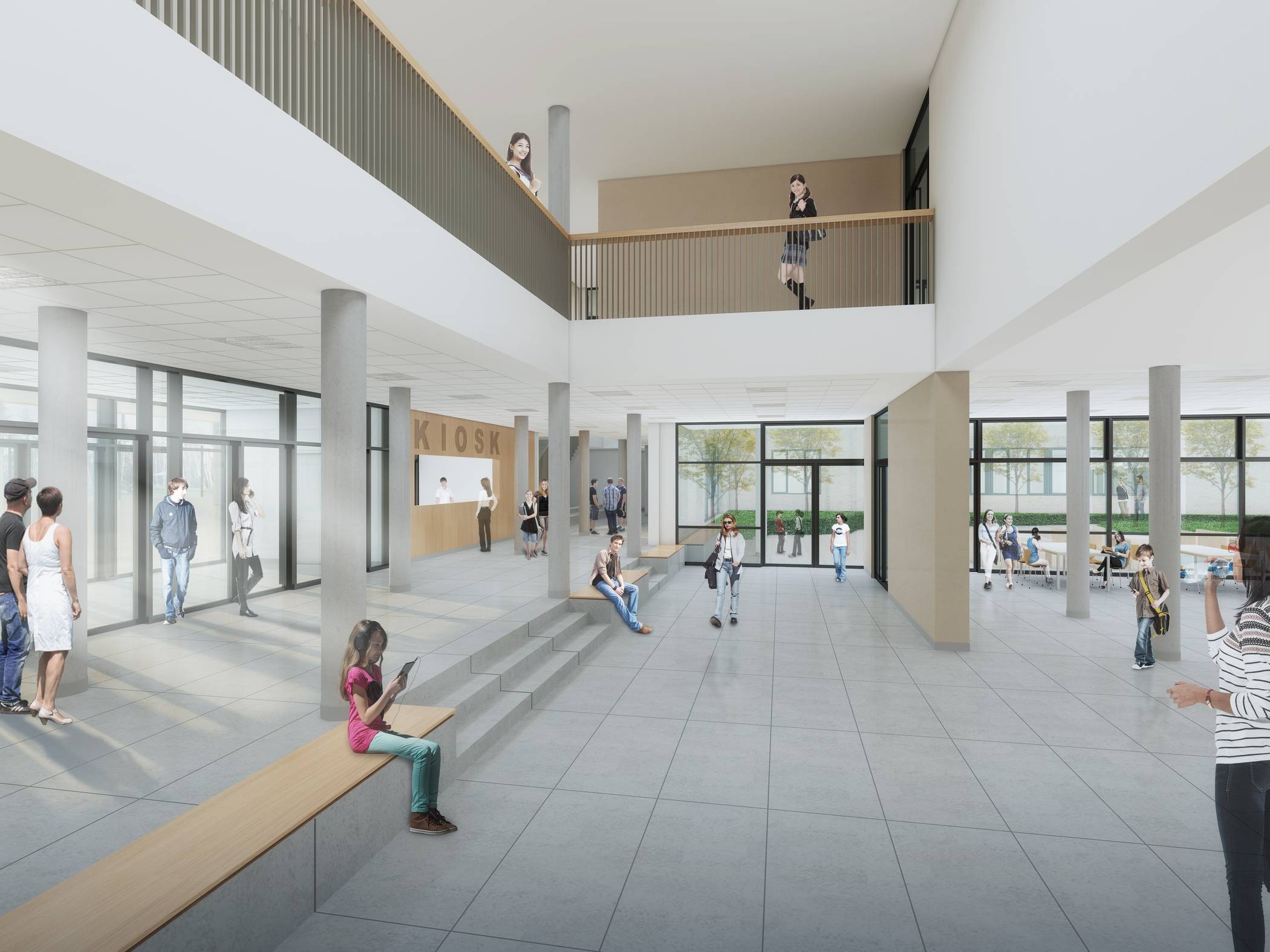  Groß, hell, modern soll die neue Schule werden. 