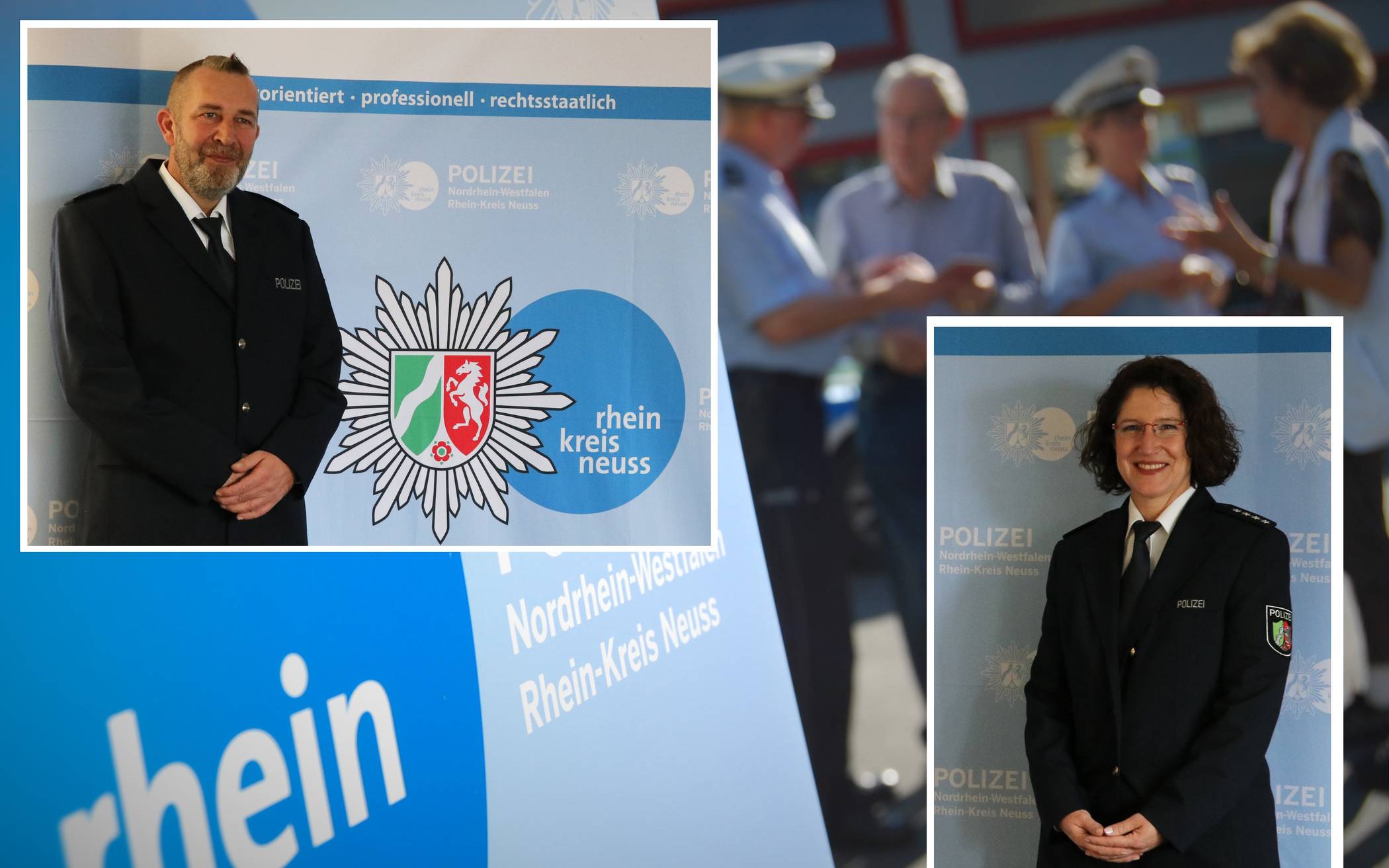 Beim Bezirksdienst der Polizei stellen sich vor: Stephan Bily und Ilona Schliebs